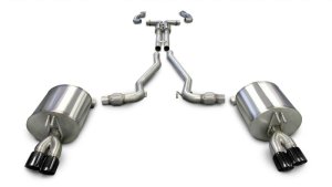 Pontiac G8 Performance Exhaust - Dual Rear Exit - CORSA Performance - Cat Back + X-Pipe Sport - Black - `08-`09